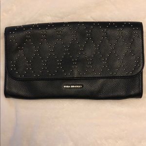 Vera Bradley studded leather clutch